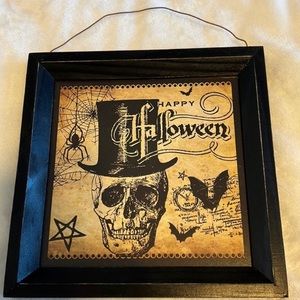 Halloween Skull Picture Day of the Dead Hanging Frame